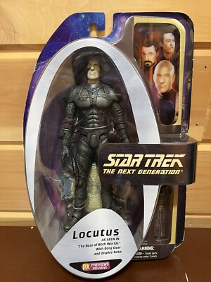 ART ASYLUM LOCUTUS STAR TREK THE NEXT GENERATION 8''
