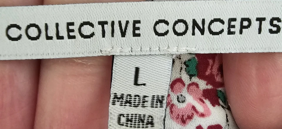 Collective Concepts женская рубашка блузка размер L большой многоцветный цветочный - Изображение 2 из 4