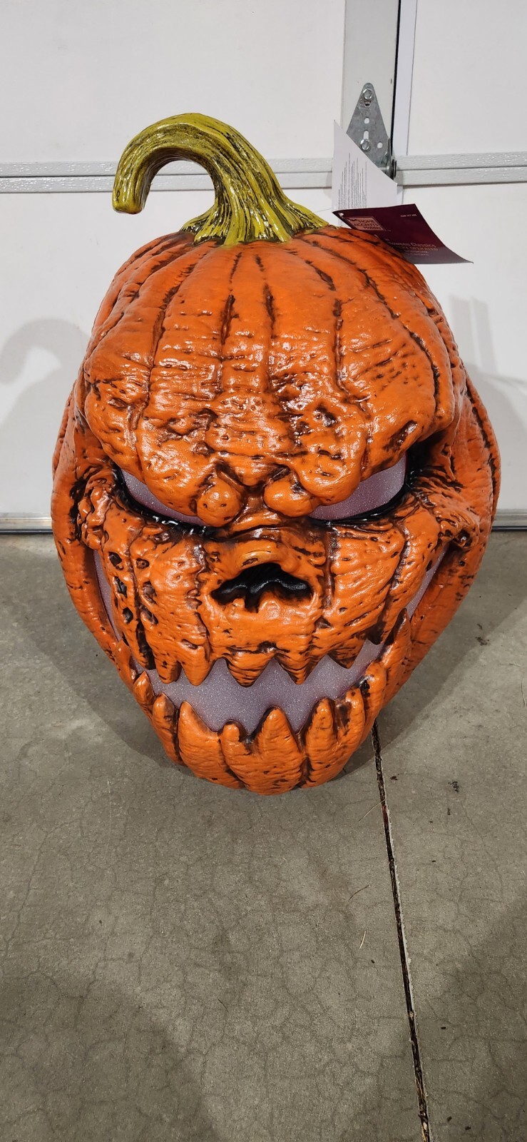 21 in Halloween Grimacing LED Pumpkin Jack O' Lantern Blow Mold Scary