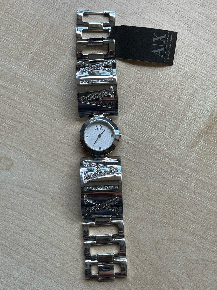 Armani Exchange AX4016 Womens Watch 26mm Silver Tone Stainless New Battery 6.25\