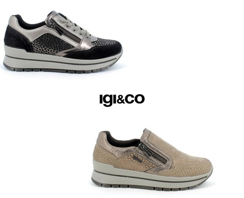 IGI\u0026CO SCARPE DONNA SNEAKERS CASUAL INVERNALI CON PLATFOAM E ZIP LATERALE |  eBay