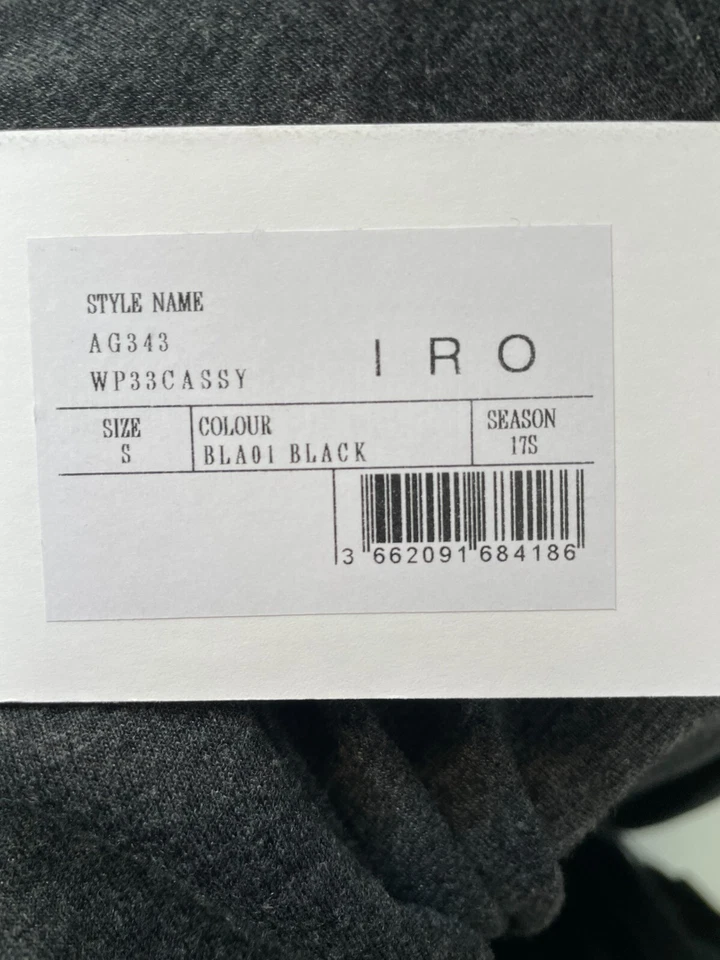 IRO Vaqueros Gris Línea Larga Cuello Alto Túnica Mujer Top Talla S Foto 4 de 4