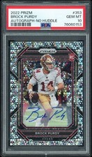 Brock Purdy 2022 Panini Prizm #353 No Huddle Silver Rookie Auto PSA 10