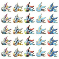 25x Bird Shape Pendant Hang Dangle Charm for Keychain Earring Necklace Bracelet