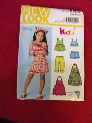 UNCUT NEW LOOK KIDS  # 6260  SZ 3-8 EASY EASY EVERYDAY WARDROBE SEWING PATTERN  
