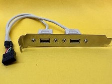 Dual USB 9-Pin Header to Rear Panel Bracket Free Shipping