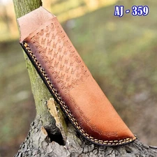 USA EDC Fixed Blade Knife Leather Sheath Knives Holster Belt Carry Loop Sheath