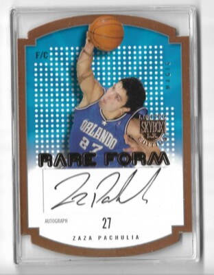 NBA 03-04 Fleer/Skybox L.E. Zaza Pachulia `Rare Form` Die Cut `Gold` Auto /150