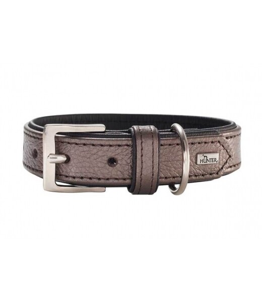 Collier en cuir véritable extra souple marron Hunter Capri pour grand confort