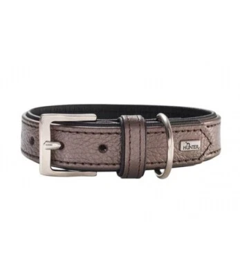 collier cuir extra souple hunter capri 63399 MARRON T 45 cm CHIEN MOYEN - Photo 1/2
