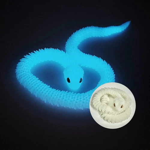 3D-gedruckte Tiere Schlange 24 Zoll Viper Schlange flexibel Schlange zappeln Spielzeug Schreibtisch Deko - Bild 28 von 28