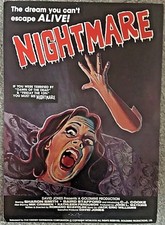 "NIGHTMARE" ORIGINAL SLASHER MOVIE POSTER PRESS BOOK 1981