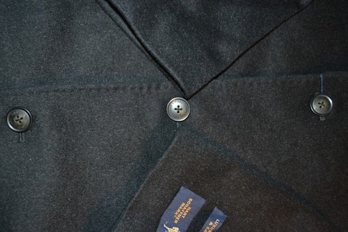 Hart Schaffner Marx Men's Wool Cashmere Black 3 Front Button Overcoat Sz 40R - Picture 14 of 15