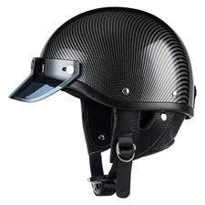 Retro Motorradhelm Rollerhelm Oldtimerhelm Ha...
