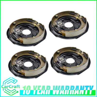 (4) New 12'' X 2'' Electric Trailer Brake Assembly Kit For 5200-7000 lbs axle