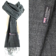 Women Men 100 CASHMERE Scarf Solid Plaid Wool SCOTLAND High Quality Winter