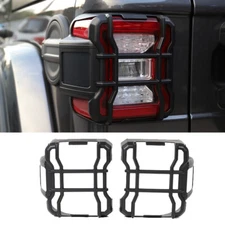 For Jeep Wrangler JL 2018-2022 Rear Tail Light Lamp Guard Cover Trim Frame Black