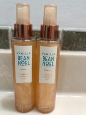 2 Bath  Body Works Vanilla Bean Noel Diamond Shimmer Mist Full Size NEW