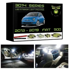 White LED interior dome lights package kit for 2012-2019 Fiat 500 3014 series