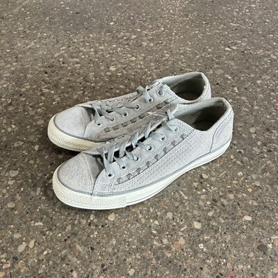 Converse Chuck Taylor All Star Studded Low Top Gray Suede Womens Size 10