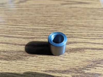 TWO PIECES 3/4-16 THREADED BUSHING/SLEEVE/WELD BUNG. 1''OD, 1'' LONG. 1018 STEEL