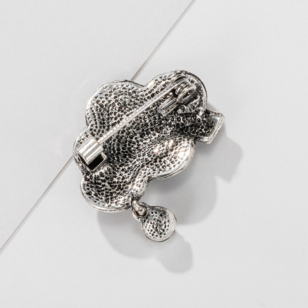 Kupfer Brosche Mit Katze & Feder - Künstlerischer Kleiderschmuck | Vielseitig Für Schals & Hüte