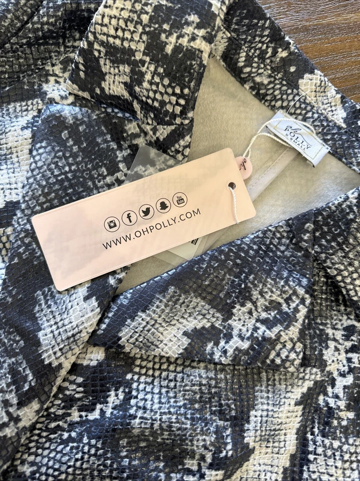 Oh Polly Knee Length Duster Coat Python Snake - Image 2 of 4