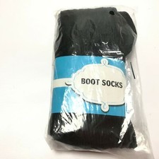 Unisex Boot Socks Solid Black One Size NWT E33