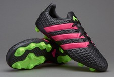 adidas Ace 16.4 FXG Youth Soccer Cleats Shoes Black Green Pink Size 5.5 NEW