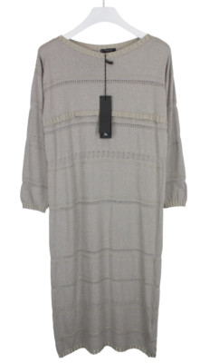 Tricot Chic N147 Dress Womens US 6 Long Wool Cashmere Blend Stretchy Round Neck