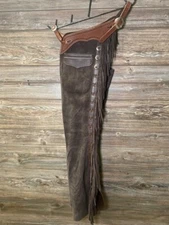 Handmade Western Leather Chaps, Leather Chinks for Horse Riding, Western Pants