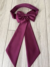 David’s Bridal Flower Girl Sash Belt Sangria/violet Wedding Ribbon Back Bow 2T-8