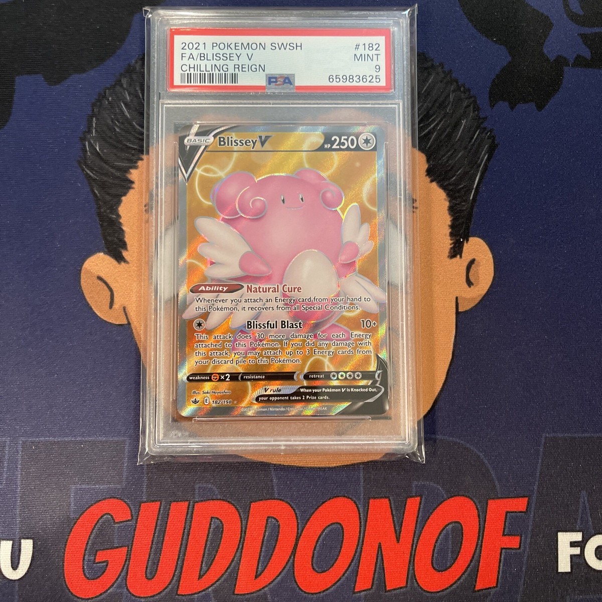 PSA 9 MINT 2021 Pokemon Chilling Reign BLISSEY V #182 Full Art | eBay