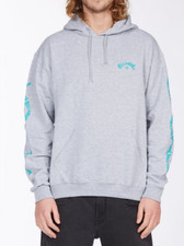 Billabong Men's Arch Link Pullover Hoodie Cotton-Polyester Grey Heather size L