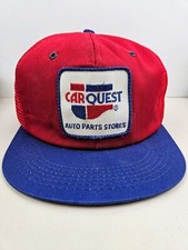 Vintage K Products USA MADE Car Quest Patch Trucker Hat Snapback Cap