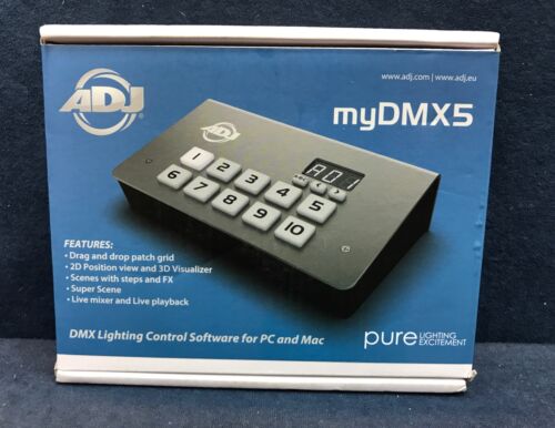 ADJ myDMX 5 DMX Lighting Control Software Hardware Interface for Mac & PC