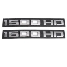 2x Chrome 1500HD Emblem Car Body Door Tailgate Badge for Silverado Sierra 1500