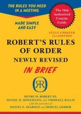 Robert's Rules of Order Newly Revised In Brief, 2nd edition (Roberts - VERY GOOD