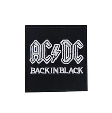 AC/DC - BACK IN BLACK - AUSTRALIAN ROCK BAND - 1973 - Embroidered Iron-On Patch