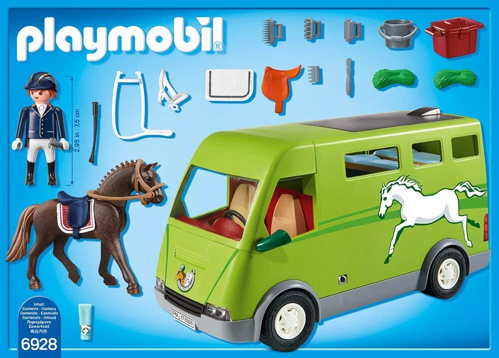 Playmobil transporteur de chevaux (camion+van)