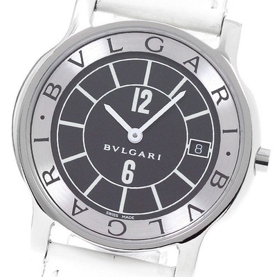 BVLGARI Solo tempo ST35S Date Black / Silver Dial Quartz  display picture 2