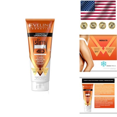 Eveline Slim Extreme 4D Serum, 8.8 Oz - Advanced Cellulite Reduction Solution