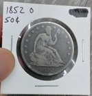 1852-O Seated Liberty Half Dollar Old Tone US Silver Coin Low Mintage