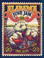 Alabama Band - June Jam 2023 Foil Silkscreen Print (Ltd 51) Soundwaves Creative