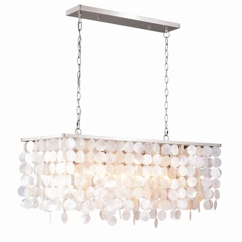 Elsa 5-Light Pendant in Transitional and Rectangular Style 18.25 Inches Tall and - Picture 1 of 5