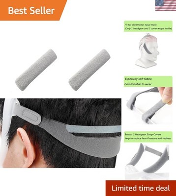 Ultimate Nasal DreamWear Headgear Strap with 2 Covers - Reduces Face Pressure