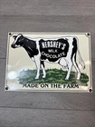 Vintage '91 Ande Rooney Hershey's Milk Chocolate Cow Porcelain Advertising Sign