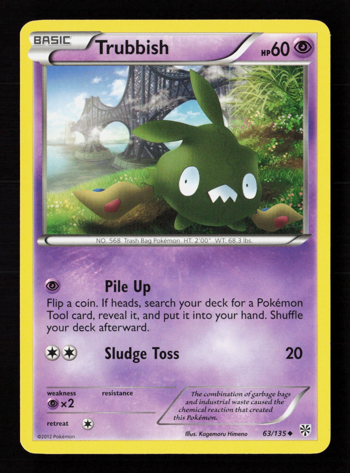 Trubbish (63) 63/135 Pokemon TCG Plasma Storm MP