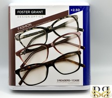 Design Optics By FG Women's Fashion Reading Glasses Square-3 Pk