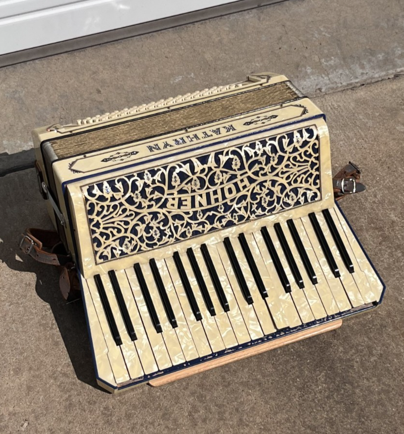 1930's Hohner Accordion Piano Germany - Mother Of Pearl - Art Deco